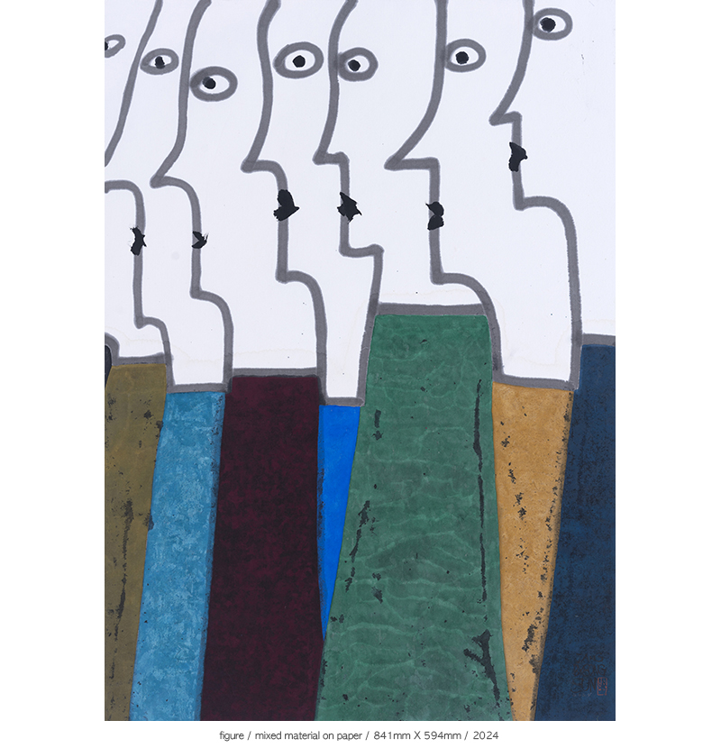 Jang Byeong Eun · Eastbrush · 张炳彥 · figure · mixed_material_on_paper · 841mm_x_594mm · 2024